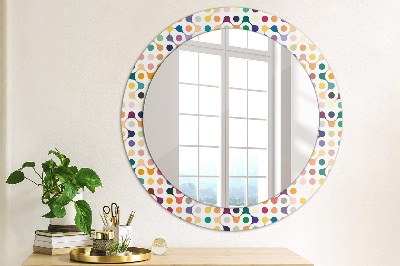 Round decorative wall mirror Multicolor seamless