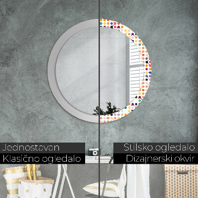 Round decorative wall mirror Multicolor seamless