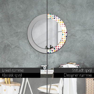 Round decorative wall mirror Multicolor seamless