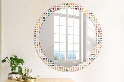 Round decorative wall mirror Multicolor seamless