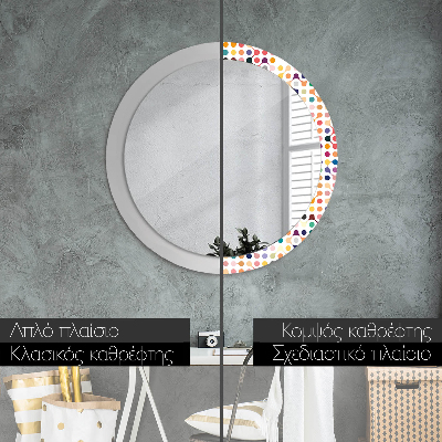 Round decorative wall mirror Multicolor seamless