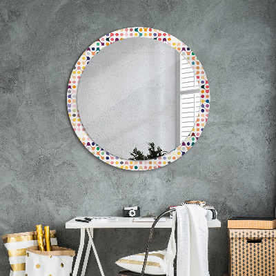 Round decorative wall mirror Multicolor seamless