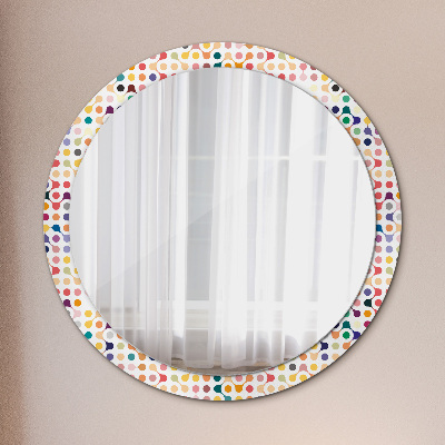 Round decorative wall mirror Multicolor seamless