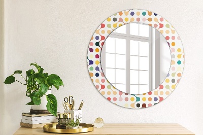 Round decorative wall mirror Multicolor seamless