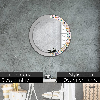 Round decorative wall mirror Multicolor seamless