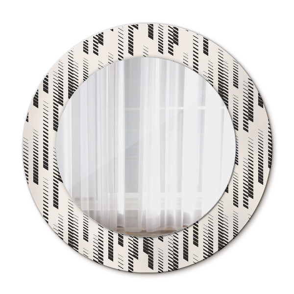 Round decorative wall mirror Stripes pattern