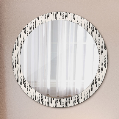 Round decorative wall mirror Stripes pattern