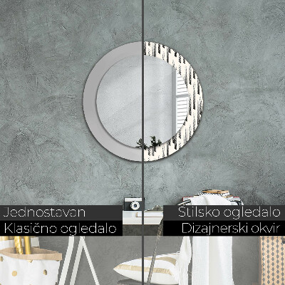 Round decorative wall mirror Stripes pattern