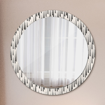 Round decorative wall mirror Stripes pattern