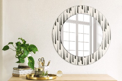 Round decorative wall mirror Stripes pattern