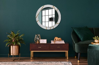 Round decorative wall mirror Linear composition