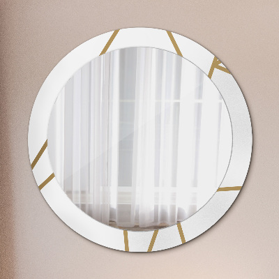 Round decorative wall mirror Linear composition