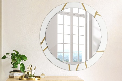 Round decorative wall mirror Linear composition