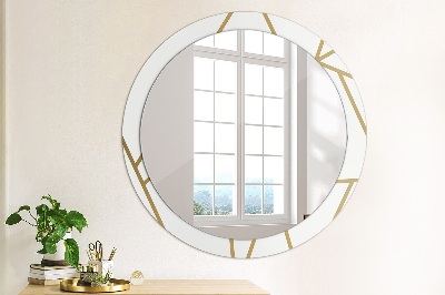 Round decorative wall mirror Linear composition