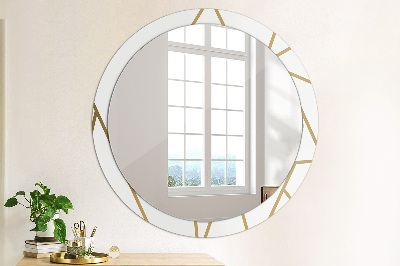 Round decorative wall mirror Linear composition