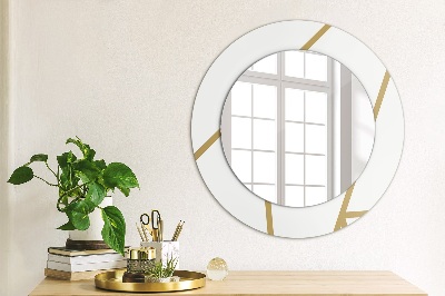 Round decorative wall mirror Linear composition