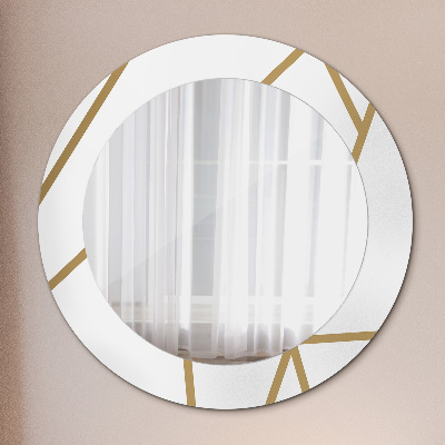 Round decorative wall mirror Linear composition