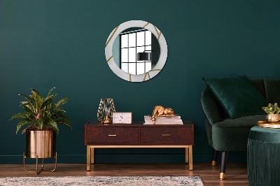 Round decorative wall mirror Linear composition