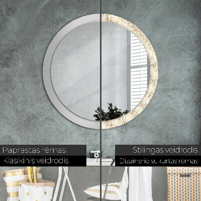 Round decorative wall mirror Art deco composition