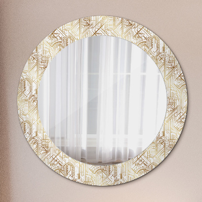 Round decorative wall mirror Art deco composition