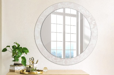 Round mirror printed frame Delicate roccoco texture