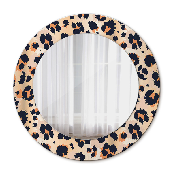 Round decorative wall mirror Wild pattern