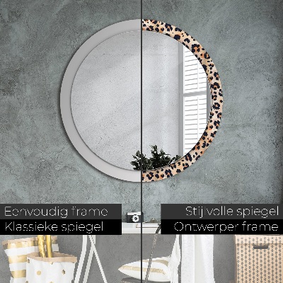 Round decorative wall mirror Wild pattern