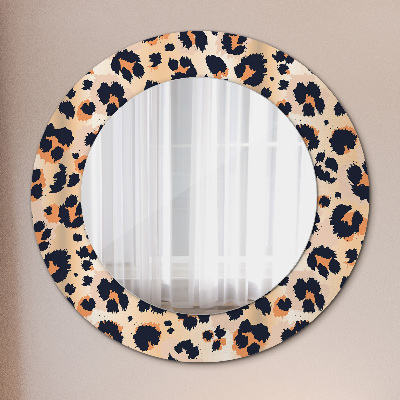 Round decorative wall mirror Wild pattern