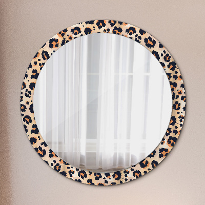 Round decorative wall mirror Wild pattern