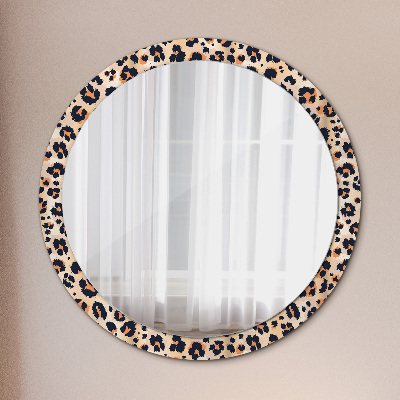 Round decorative wall mirror Wild pattern