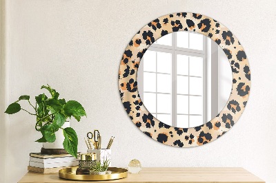 Round decorative wall mirror Wild pattern