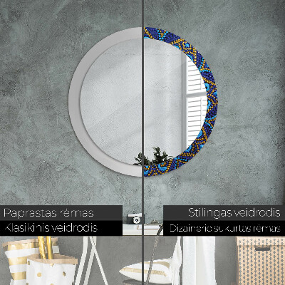 Round decorative wall mirror Decorative composition