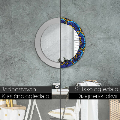 Round decorative wall mirror Decorative composition