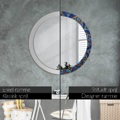 Round decorative wall mirror Decorative composition