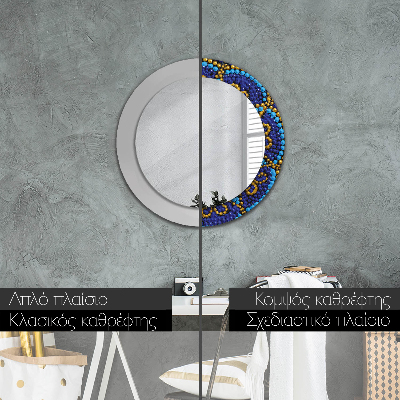 Round decorative wall mirror Decorative composition