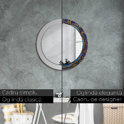 Round decorative wall mirror Decorative composition