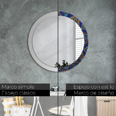 Round decorative wall mirror Decorative composition