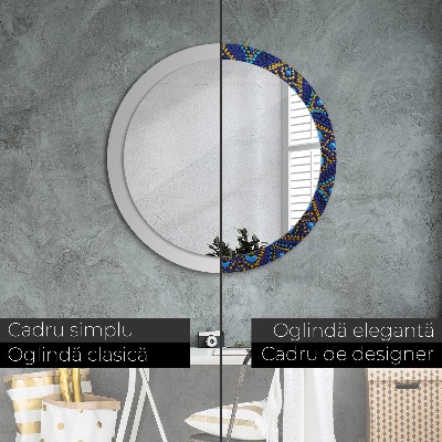 Round decorative wall mirror Decorative composition