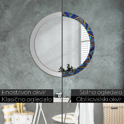 Round decorative wall mirror Decorative composition