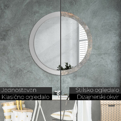 Round decorative wall mirror Vintage concrete