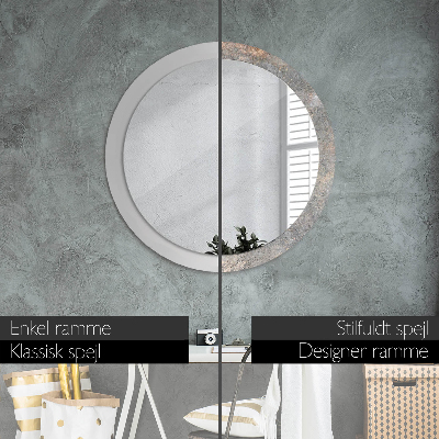 Round decorative wall mirror Vintage concrete