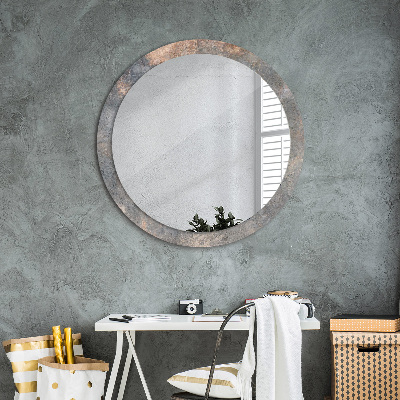 Round decorative wall mirror Vintage concrete