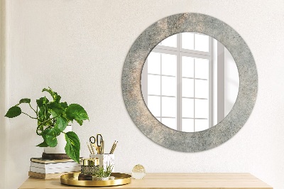 Round decorative wall mirror Vintage concrete