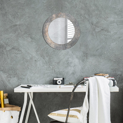 Round decorative wall mirror Vintage concrete