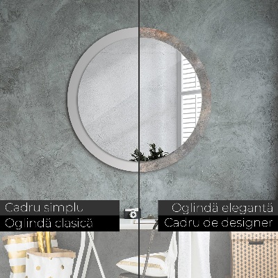 Round decorative wall mirror Vintage concrete