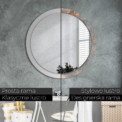 Round decorative wall mirror Vintage concrete