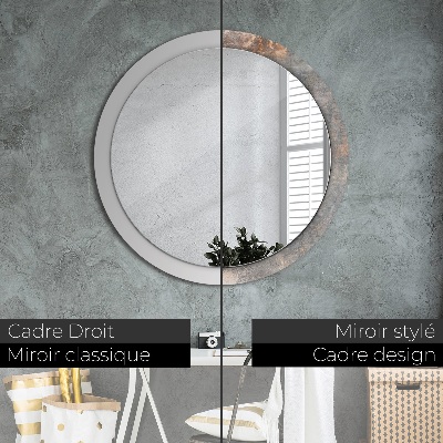 Round decorative wall mirror Vintage concrete