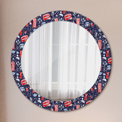 Round decorative wall mirror Symbol of london