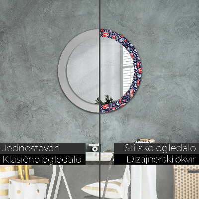 Round decorative wall mirror Symbol of london