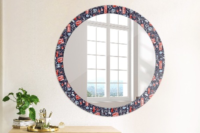 Round decorative wall mirror Symbol of london